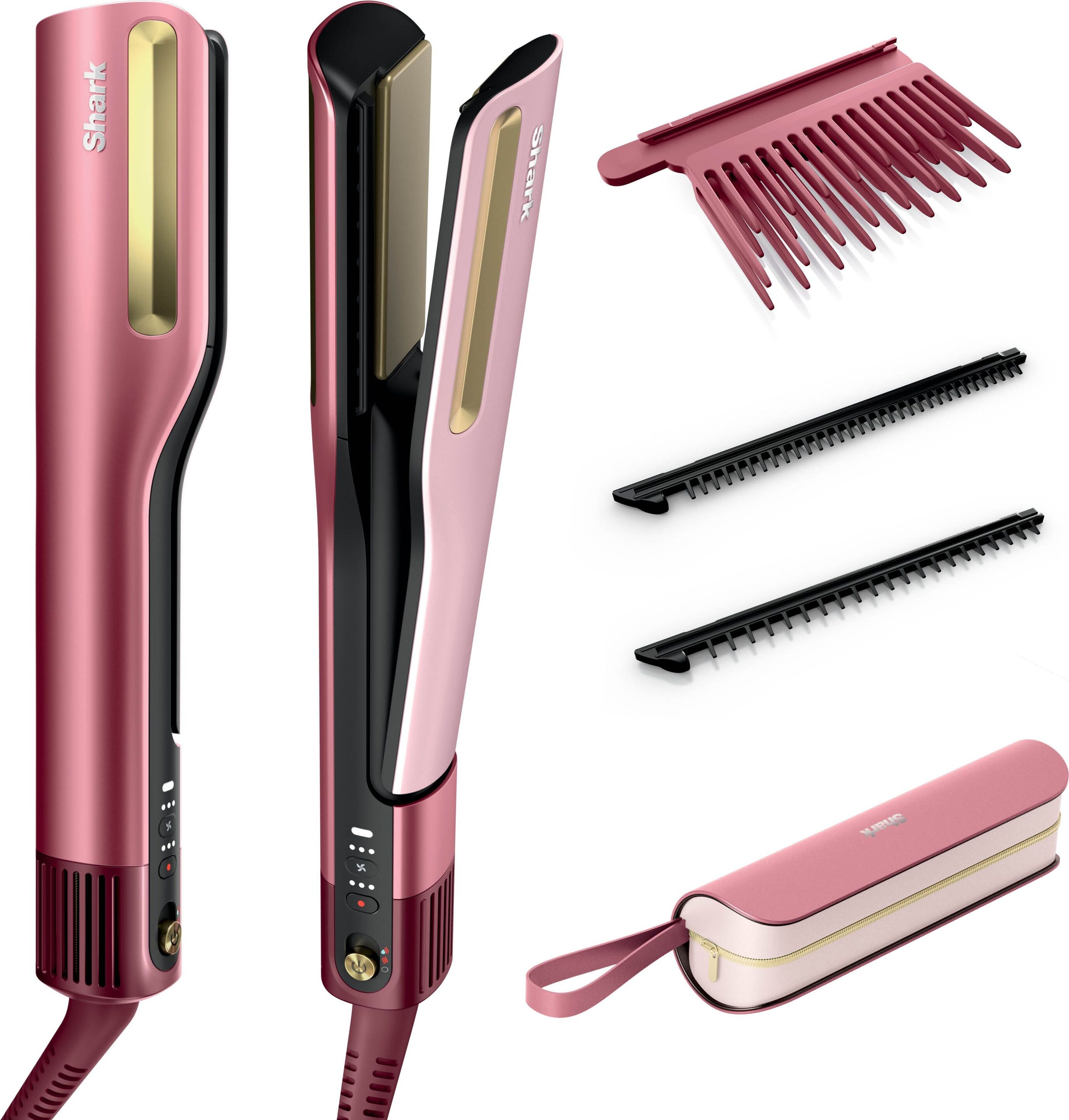 Shark SilkiPro Hair Straighteners - Pink - Wet to Dry Styling - Heat Control