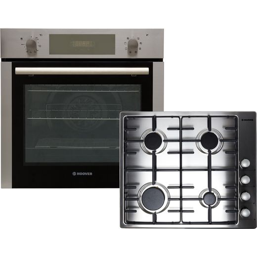 Hoover HPKGAS60X/E Built In Electric Single Oven and Gas Hob Pack - Stainless Steel - A Rated