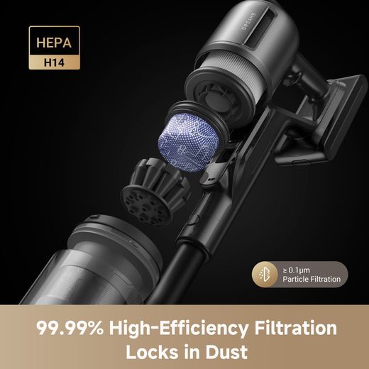 Dreame Z30 Cordless Vacuum Cleaner - Black - Annotation - 99.99% efficiency