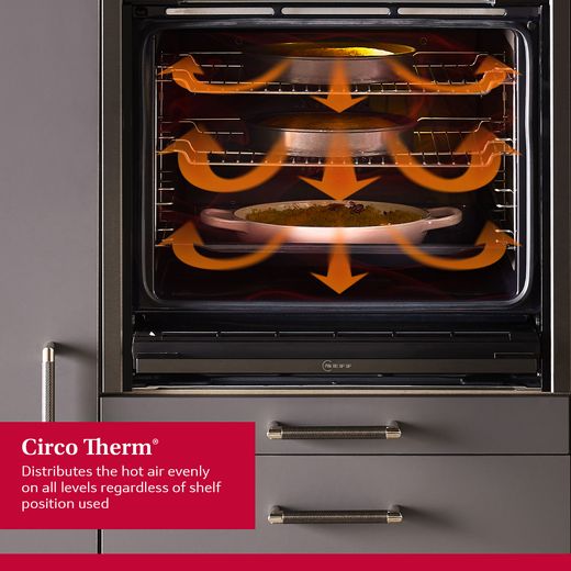 NEFF N70 Slide & Hide® Built In Electric Single Oven - Graphite - Annotation - Circo therm shot
