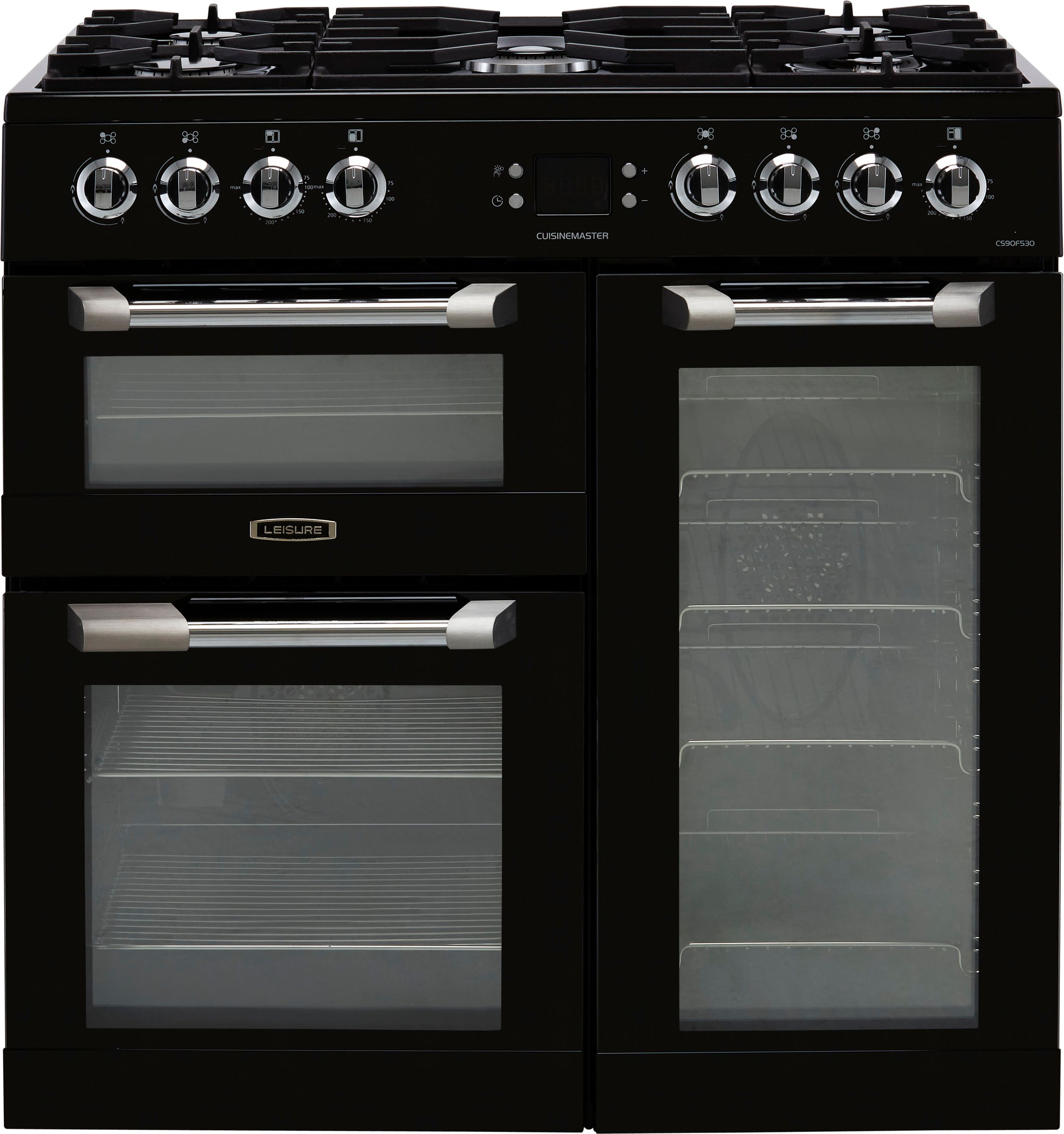 Leisure Cuisinemaster CS90F530K 90cm Dual Fuel Range Cooker - Black - A/A/A Rated, Black