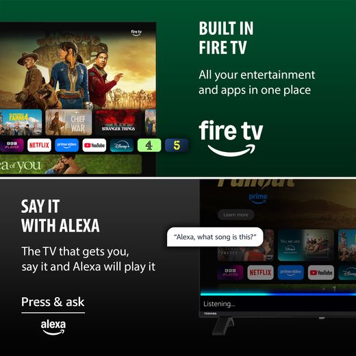 Toshiba 40" Full HD LCD Smart Fire TV [2026] - Annotation - Fire TV and Alexa