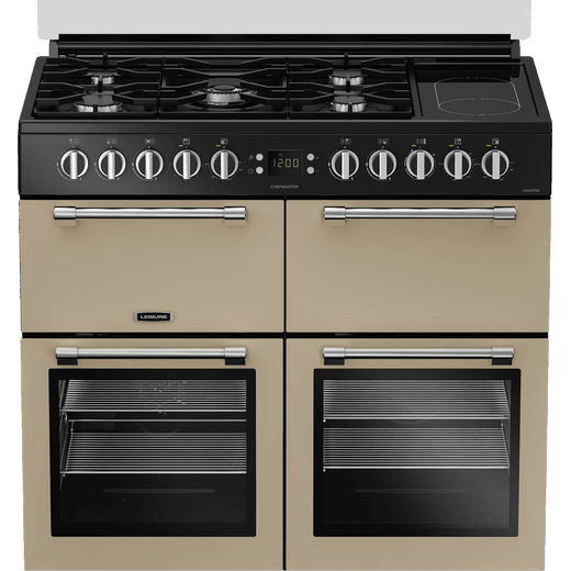 Leisure Chefmaster 100cm Dual Fuel Range Cooker - Cream - Front shot