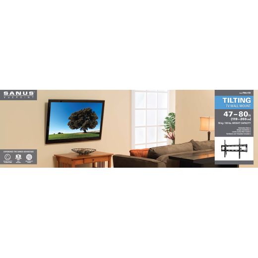 Sanus VuePoint F58C2-B2 Tilting TV Wall Bracket For 47 - 80 inch TV's