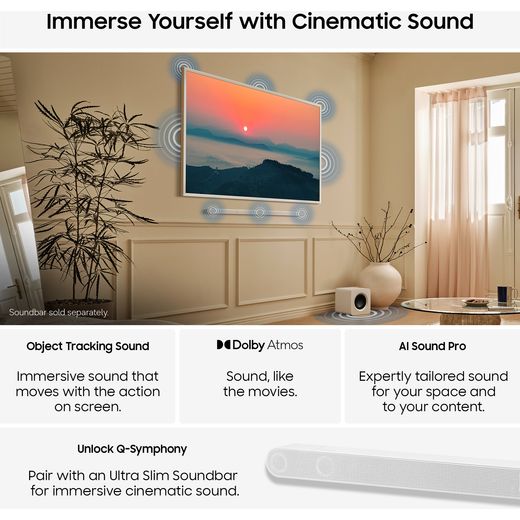 Samsung The Frame 85" 4K Ultra HD Neo QLED Smart TV - Annotation - Sound
