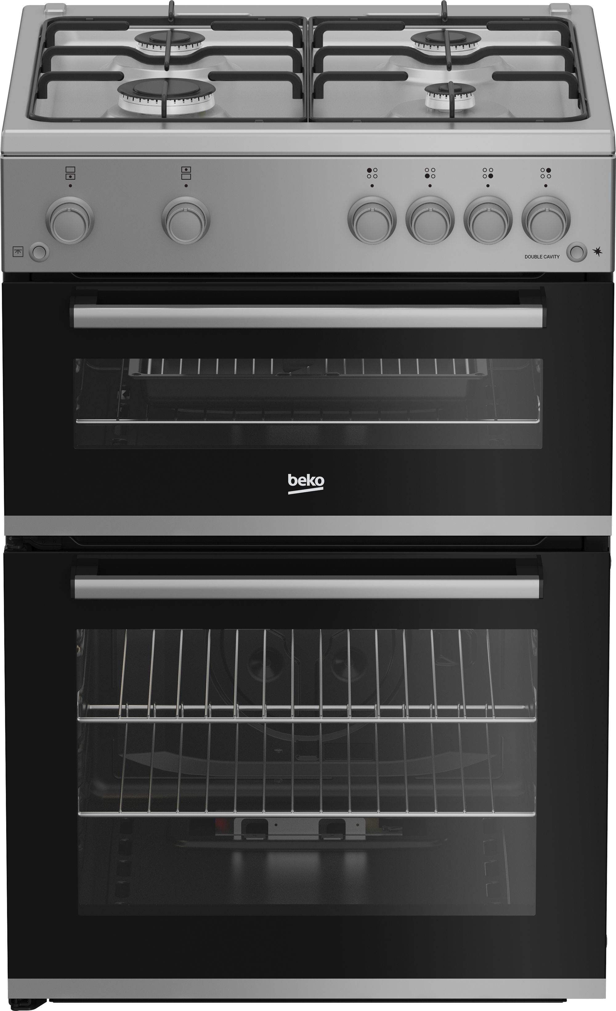 Image of Beko FTG6201S 60cm wide Single Oven Gas Cooker - Silver - A+ Rated, Silver