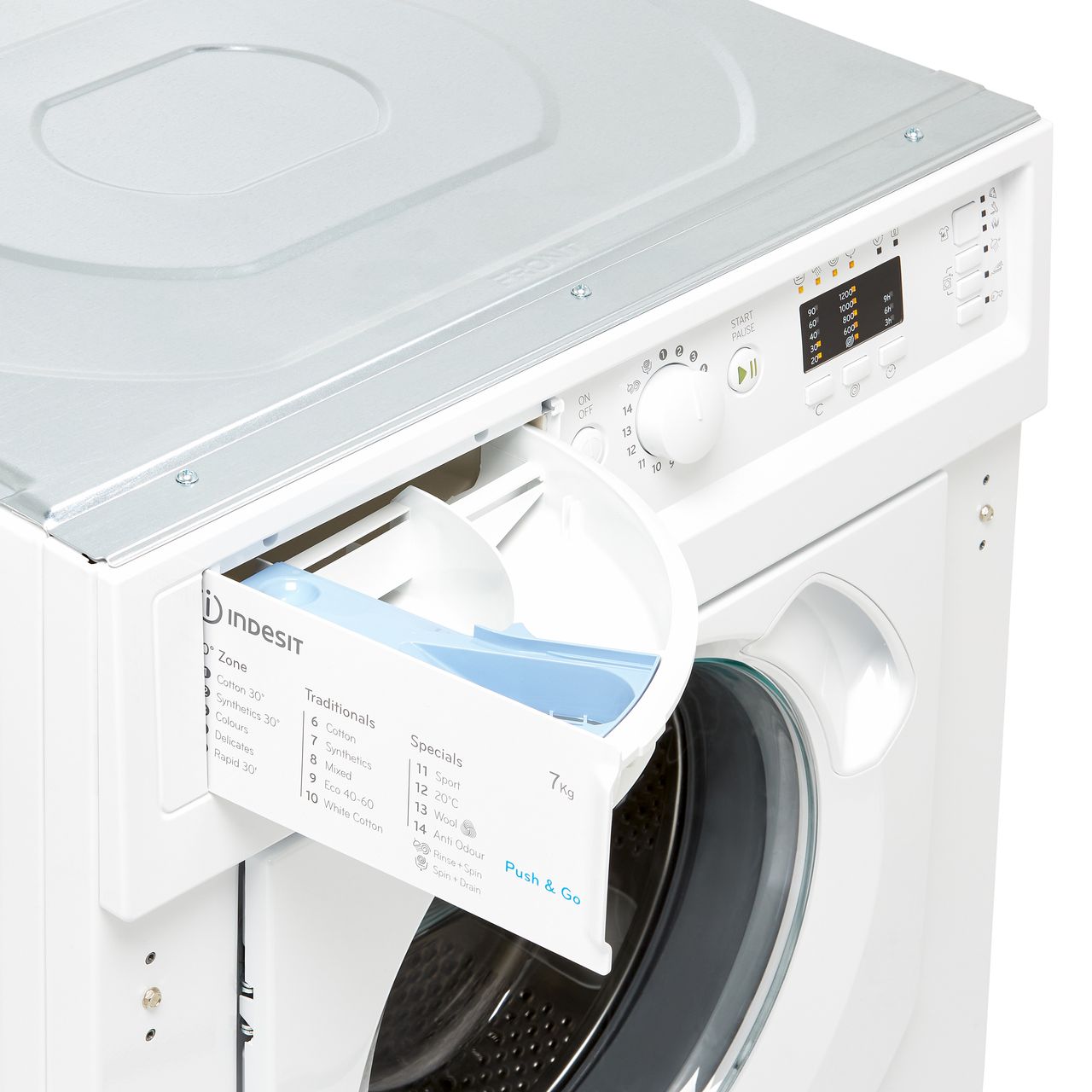 Indesit BIWMIL71252UKN 7kg 1200 Spin Integrated Washing Machine - White