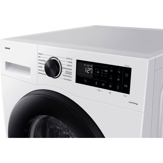 Samsung Series 5 AI Energy ecobubble™ WW80CGC04DAE 8kg WiFi Connected Washing Machine with 1400 rpm - White - control panel shot