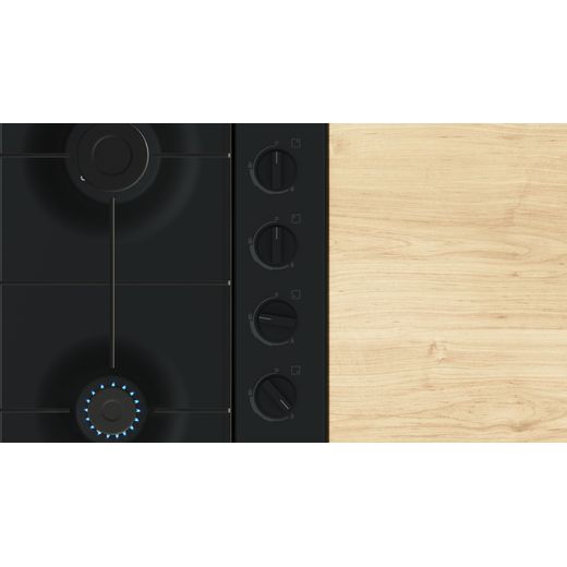 Bosch PBP6B6K60 58cm Gas Hob - Black - Control panel shot