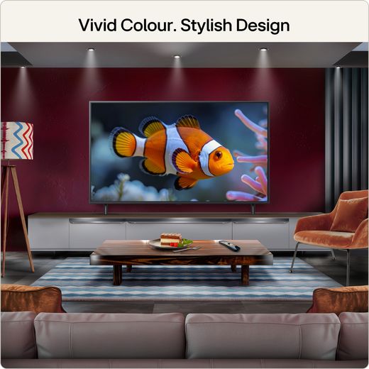 LG evo AI 65" 4K Ultra HD MiniLED Smart TV  - Annotation - vivid colours shot
