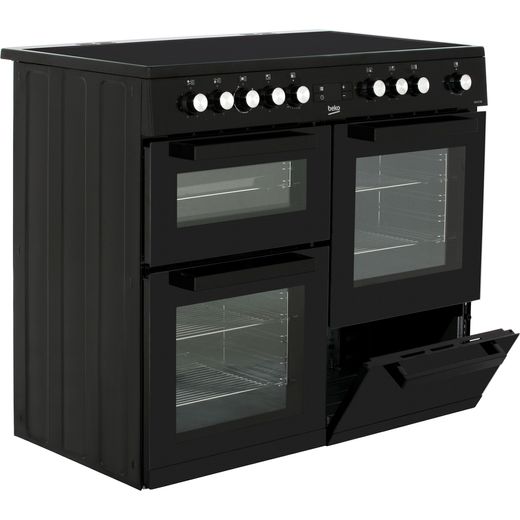 Beko KDVC100K 100cm Electric Range Cooker with Ceramic Hob - Black