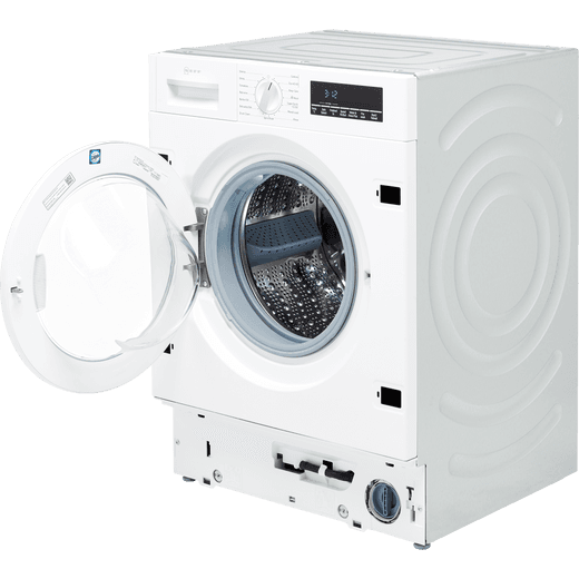 NEFF N70 W544BX2GB Integrated 8kg Washing Machine with 1400 rpm - White - Door open