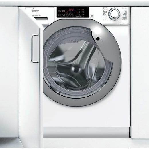 Hoover H-WASH 300 PRO HBWS 484DMSW5-80 8kg Washing Machine with 1400 rpm - White - Washing machine in kitchen