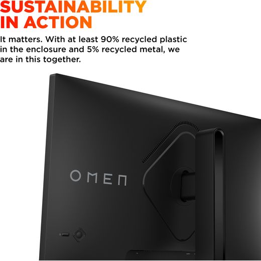 HyperX OMEN 27" Quad HD 180Hz Gaming Monitor with FreeSync™ - Black - Annotation - Recycled
