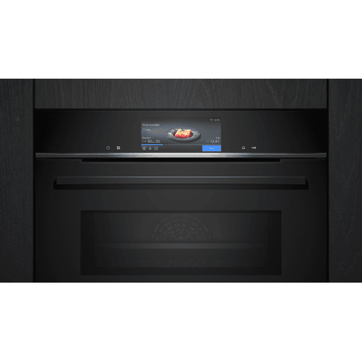 Siemens IQ-700 Built In Electric Double Oven - Black - Control panel in kitchen