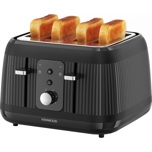Kenwood Dawn TFP09.000BK 4 Slice Toaster - Black - Left perspective shot
