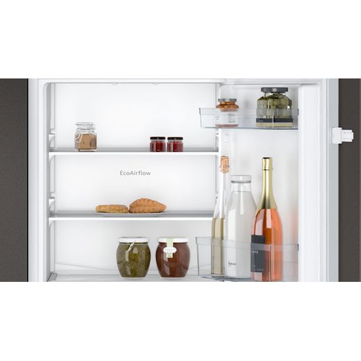 Bosch Integrated Fridge Freezer with Sliding Door Fixing Kit - White - Close up inside shot