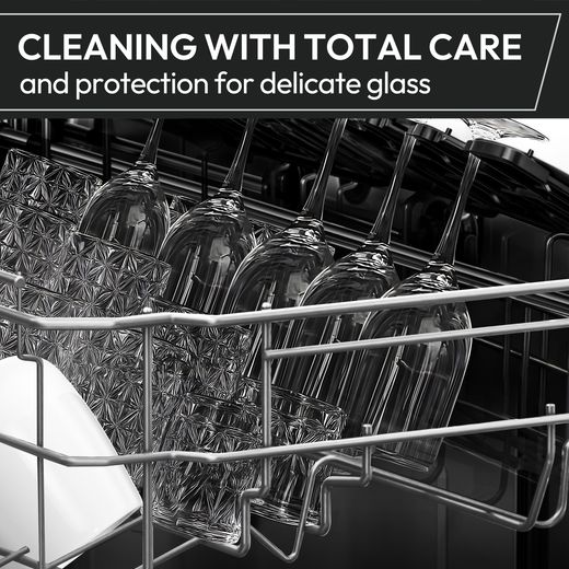 Hoover H-DISH 700 Fully Integrated Standard Dishwasher - Black with Fixed Door Hinge Kit  - Annotation - Total_Care