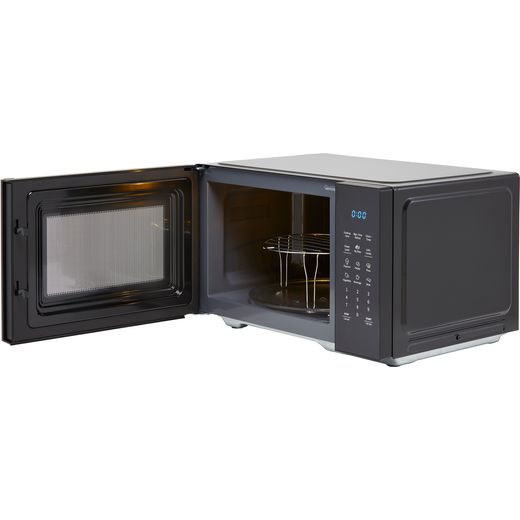 Hisense H29MOBS9HGUK 29 Litre Microwave With Grill - Black - Door open with accessory