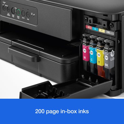 Brother DCP-J1260W Compact 3-in-1 Printer - Black - Annotation - 200 page in-box inks