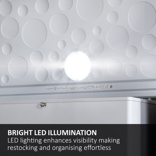 Haier Chest Freezer - White - Annotation - LED light shot