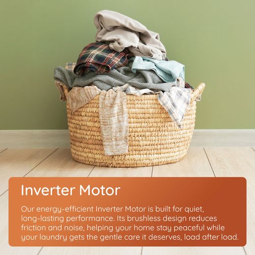 Hotpoint FabicCare C HD 103M WW UK 10Kg Heat Pump Tumble Dryer - White - Annotation - Inverter motor shot