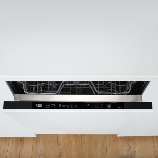 Beko Fully Integrated Standard Dishwasher - Black with Fixed Door Fixing Kit - Control panel