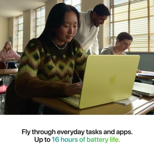 Apple MacBook Neo, - Indigo - Annotation - battery life
