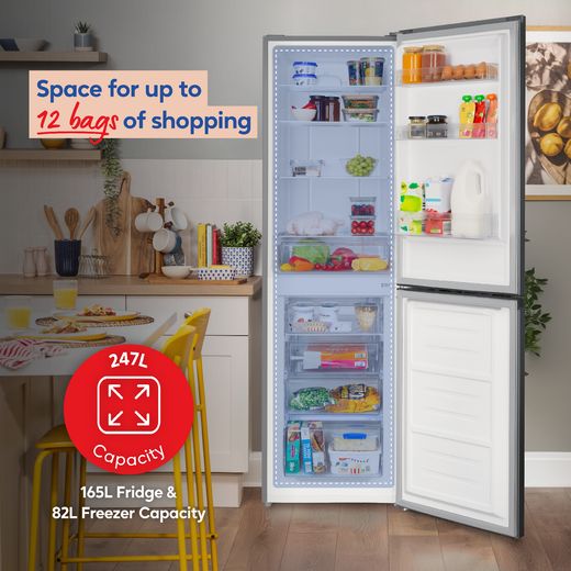 Russell Hobbs RH181TNF552E2SS 181cm 50/50 Frost Free Fridge Freezer - Stainless Steel - Annotation - 247L capacity