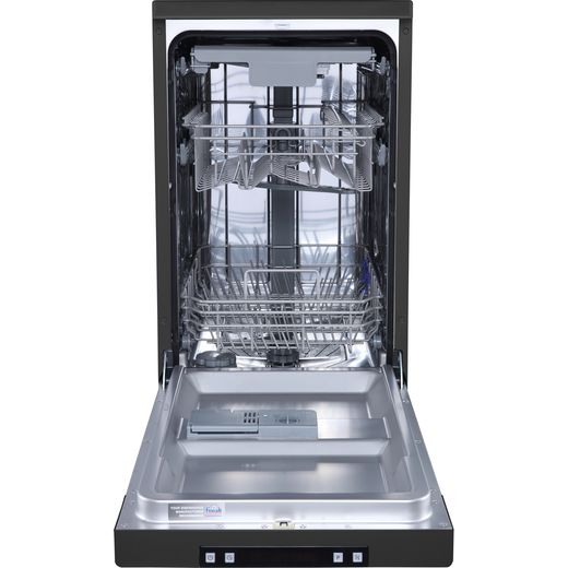 Hisense Slimline Dishwasher - Black - Door open