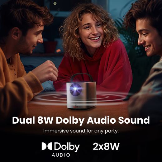 Nebula by Anker Mars 3 Air 1080p Laser Projector with Carry Case - Black - Annotation - Dolby audio shot