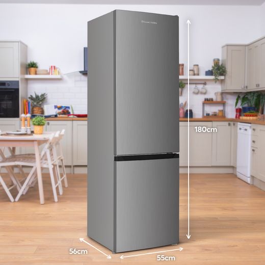 Russell Hobbs RH180FF552E1SS 180cm 70/30 Fridge Freezer - Stainless Steel - Annotation - dimension shot 