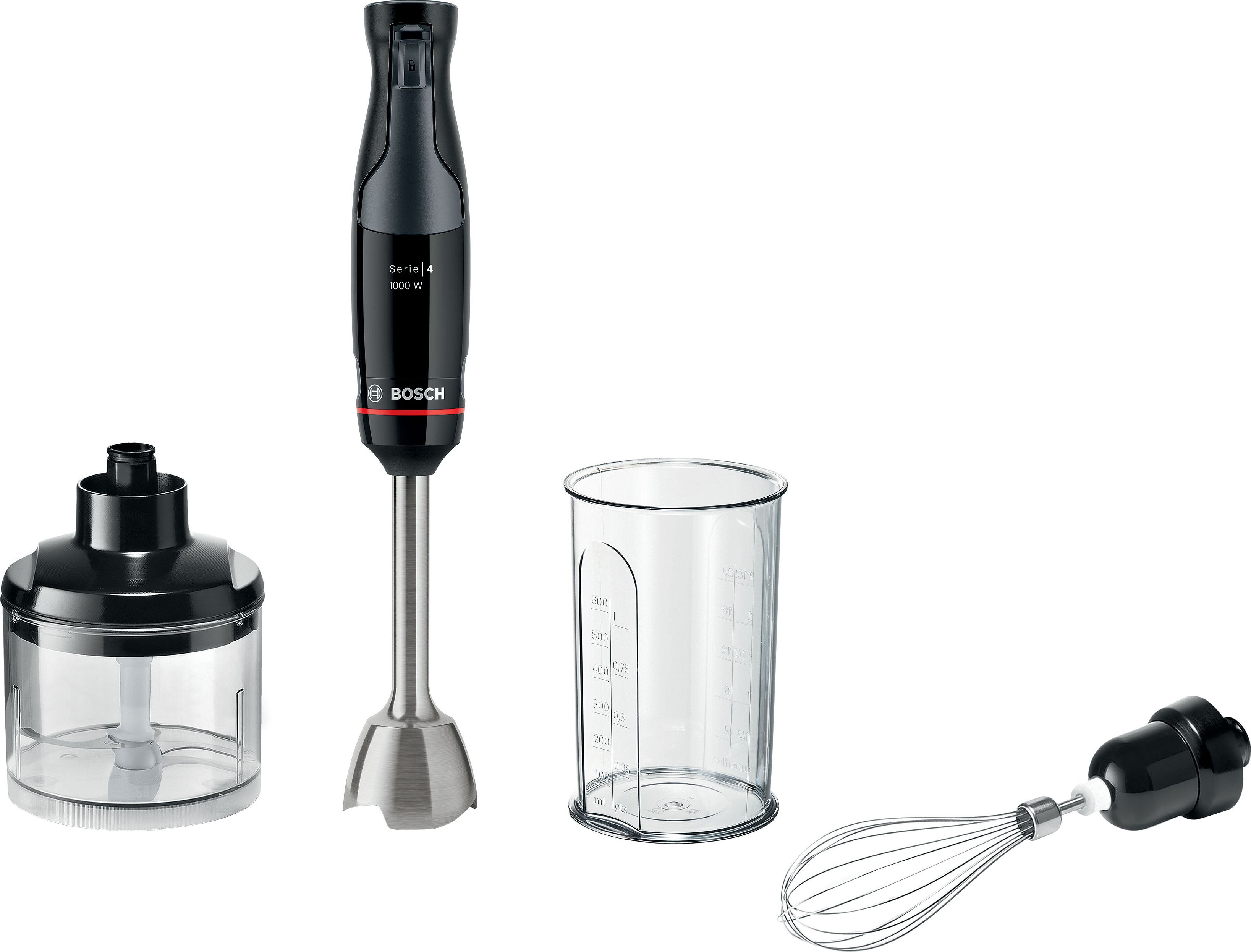 Bosch ErgoMaster Serie 4 MSM4B621GB Hand Blender - Piano Black, Black