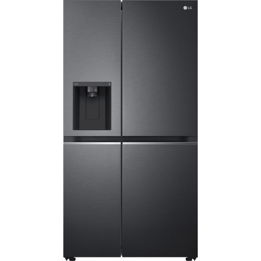 LG NatureFRESH™ GSLV70MCTF Wifi Connected Plumbed Total No Frost American Fridge Freezer - Matte Black - F Rated