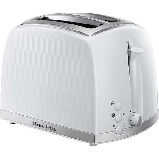 Russell Hobbs Honeycomb 26060 2 Slice Toaster - White