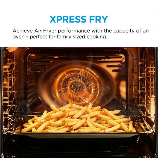 Midea Xpress Fry MBO7NM30E4-BK Wifi Connected Built In Electric Single Oven - Black - annotation - express fry shot