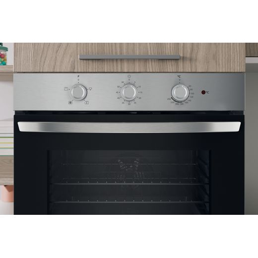 Indesit 859991705060 Electric Single Oven Stainless Steel - Controls panel in kitchen shot 