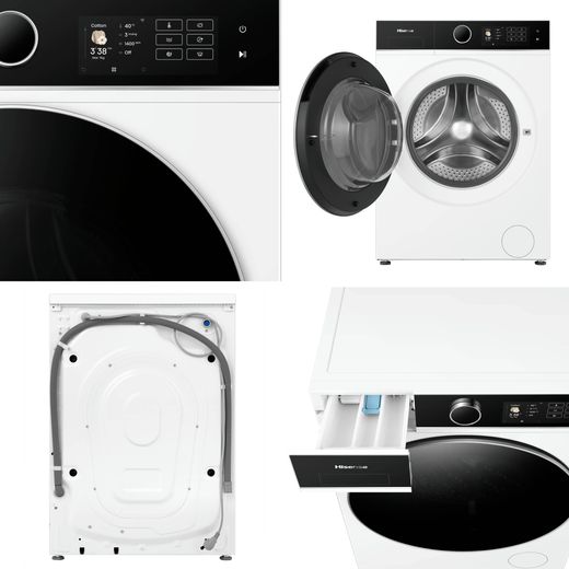 Hisense 5i KitchenFit Series WF5I9043BWFS 9kg Washing Machine with 1400 rpm - White - Imagery compilation