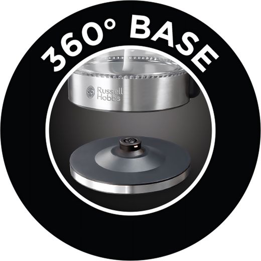 Russell Hobbs 21600-10 Kettle - Glass - Annotation - 360 base shot