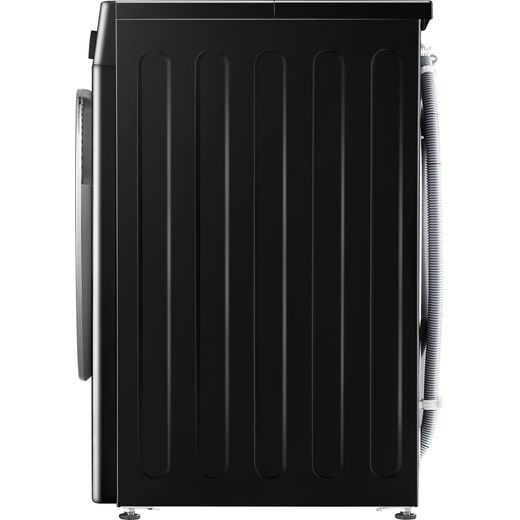 LG Series 4 AI Direct Drive FWY606NCLN1 10Kg / Washer Dryer with 1400 rpm - Onyx Black - Side shot
