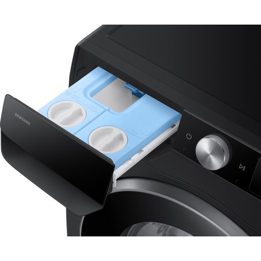 Samsung WW11DG6B85LBU1 11kg Washing Machine with 1400 rpm - Black - Detergent drawer open