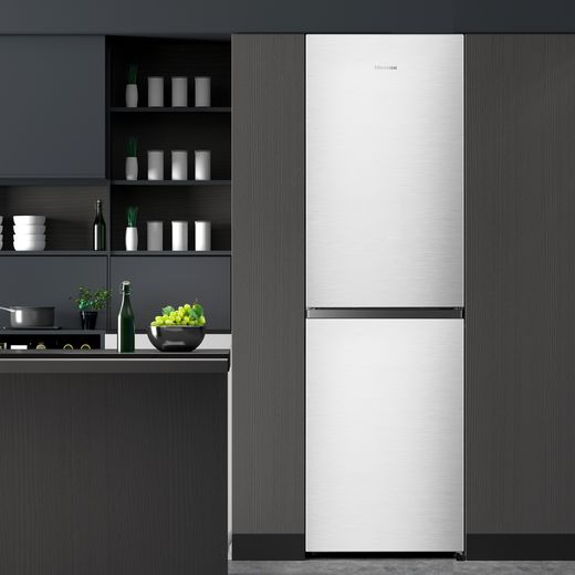Hisense 50/50 Frost Free Fridge Freezer - Stainless Steel - Fridge Freezer in modern kitchen