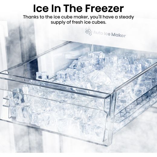 Hisense PureFlat American Fridge Freezer - Stainless Steel - Annotation - Ice cube maker