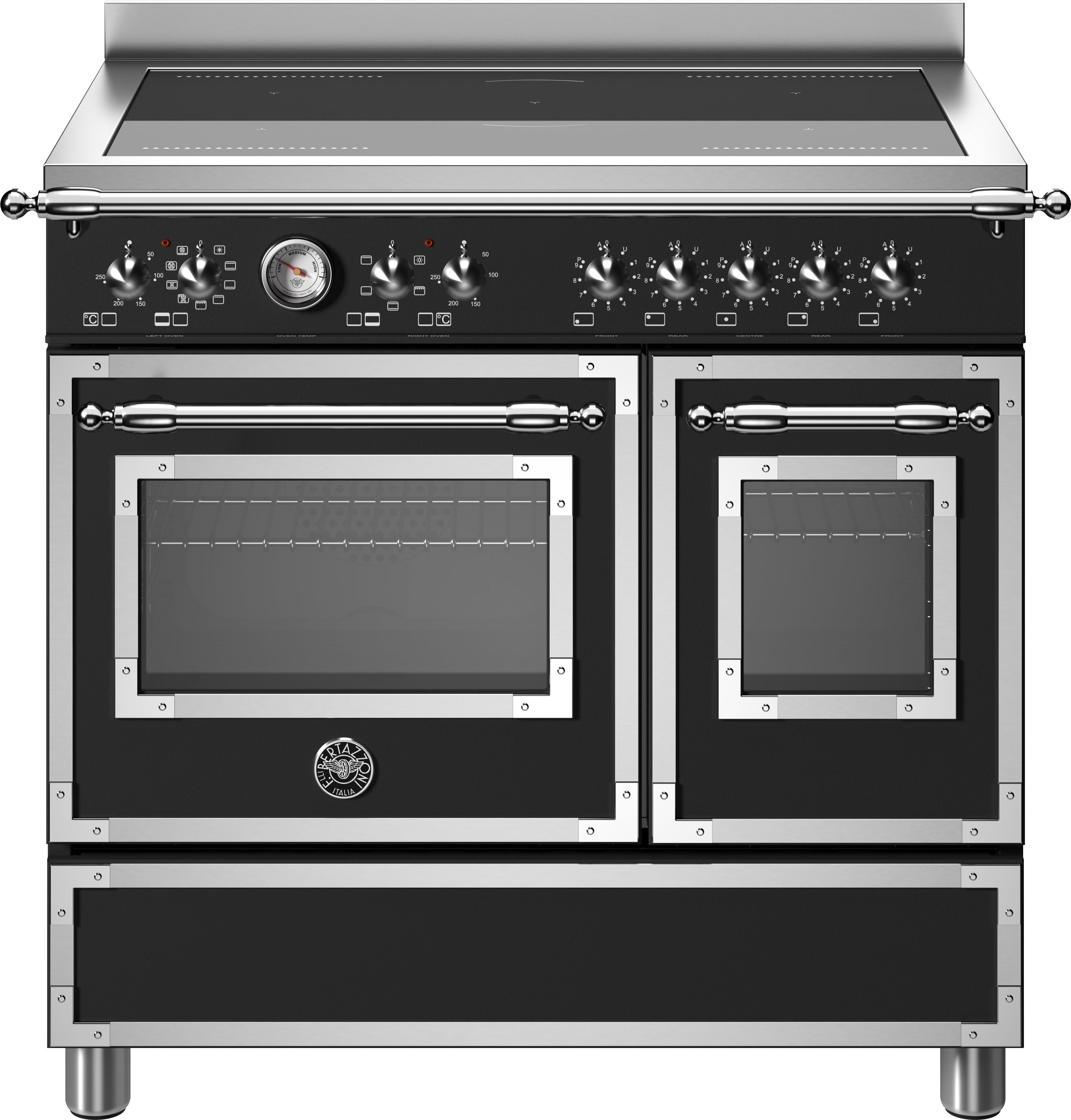 Bertazzoni HER95I2ENET 90cm 5-Zone Induction Range Cooker - Black