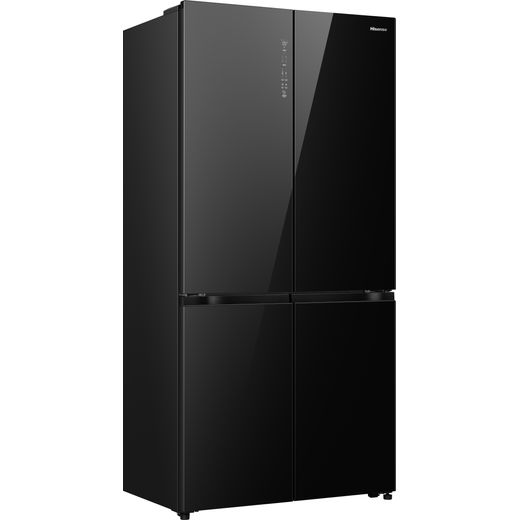 Hisense American Fridge Freezer - Black - Right perspective