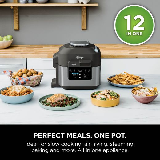 Ninja ON500UK 5.7 Litre Multi Cooker - Black Stainless Steel - Annotation - Perfect meal shot