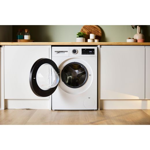 Bosch Series 6 10.5Kg / 6Kg Washer Dryer - White - Washer dryer with door open shot