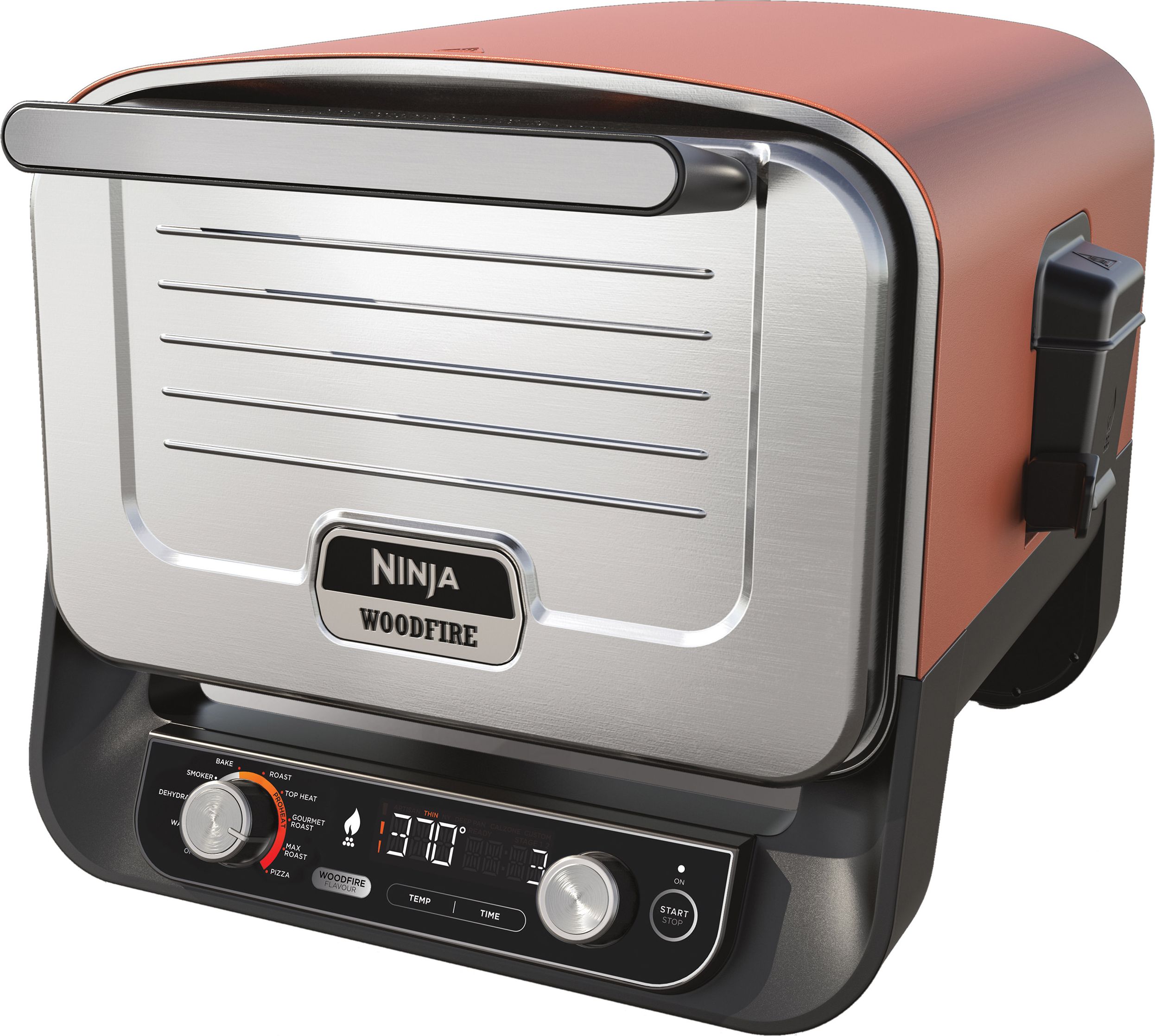 Ninja Woodfire Electric Outdoor Oven OO101UK Health Grill - Terracotta, Brown