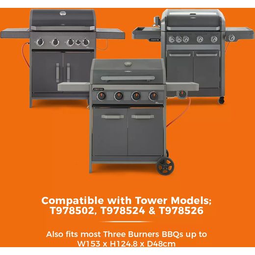 Tower 4 Burner Gas Gas Barbecue - Black - Compatible shot