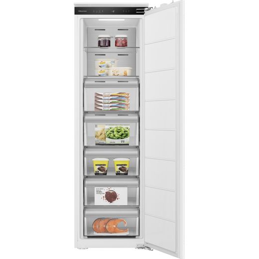 Hisense FT3B213SAWE Integrated 177cm Frost Free Upright Freezer with Fixed Door Hinge Kit - E Rated